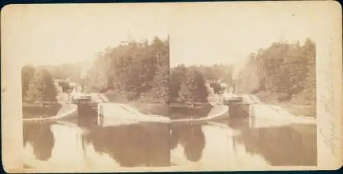 Stereo Foto Trollhättan Schweden, Neue Schleuse