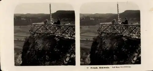 Stereo Foto Wiesenttal Fränkische Schweiz, Partie auf dem Streitberg