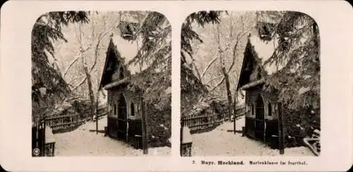 Stereo Foto Bayrisches Hochland, Marienklause im Isartal, München