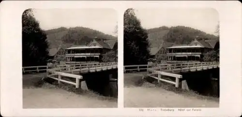 Stereo Foto Treseburg Thale im Harz, Hotel zur Forelle