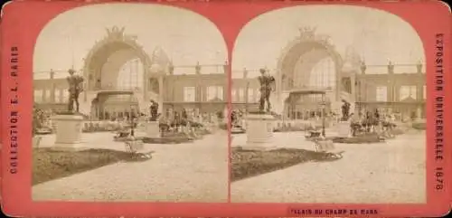 Stereo Foto Paris, Weltausstellung 1878, Palais du Champ de Mars