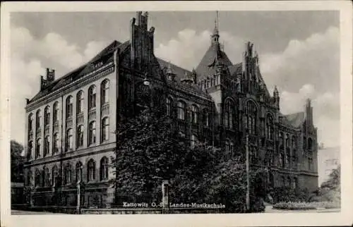 Ak Katowice Kattowitz Oberschlesien, Landes-Musikschule