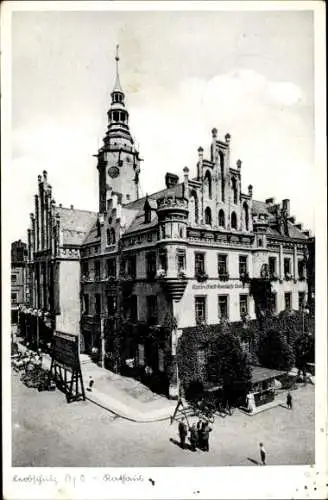 Ak Głubczyce Leobschütz Schlesien, Rathaus