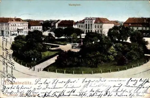 Ak Neustrelitz in Mecklenburg, Marktplatz