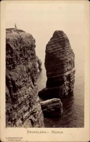 Kabinett Foto Nordseeinsel Helgoland, Mönch, Felspartie