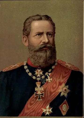 Litho Kaiser Friedrich III von Preußen, Portrait