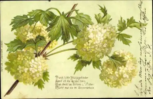 Litho Blühender Baum, Blüten, Kitsch