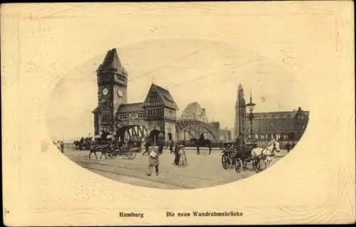 Präge Passepartout Ak Hamburg Mitte Altstadt, Wandrahmsbrücke