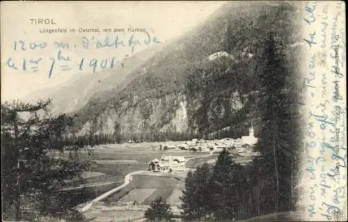 Ak Längenfeld Tirol Österreich, Gesamtansicht mit Kurbad