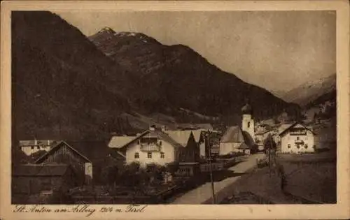 Ak St. Anton am Arlberg in Tirol, Teilansicht, Kirche