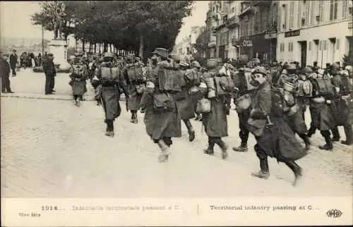 Ak Französische Soldaten, Infanterie, I WK