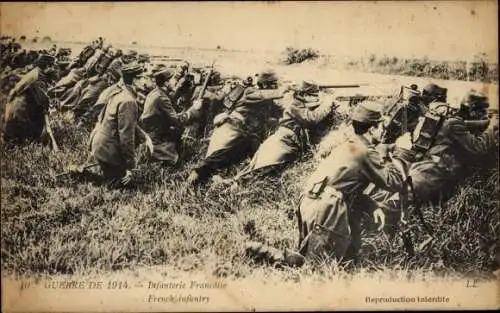 Ak Französische Infanterie, I WK