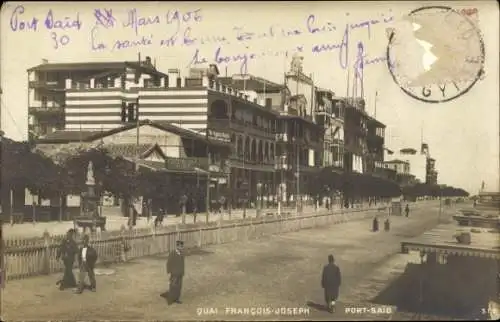 Ak Port Said Ägypten, Quai Francois-Joseph