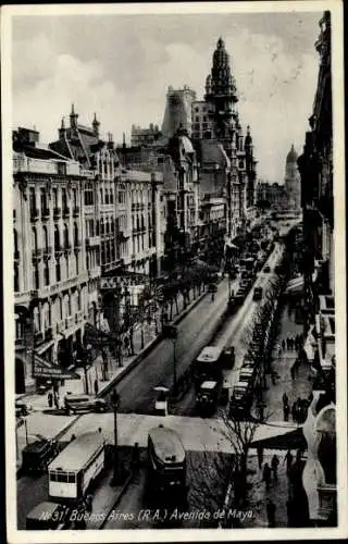 Ak Buenos Aires Argentinien, Avenida de Mayo