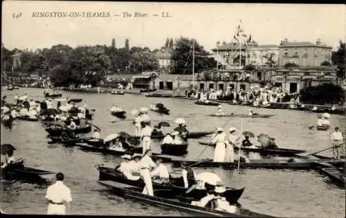 Ak Kingston upon Thames London England, Fluss