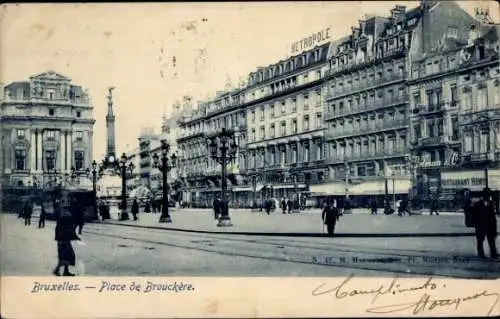 Ak Brüssel Brüssel, Place de Brouckère