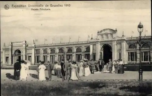 Ak Bruxelles Brüssel, Exposition Universelle 1910, Facade Principale