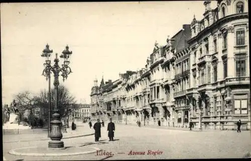 Ak Lüttich Wallonien, Gesamtansicht der Avenue Rogier