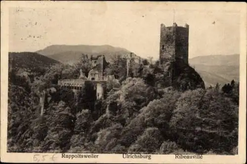 Ak Ribeauvillé Rappoltsweiler Elsass Haut Rhin, Ulrichsburg, Ribeauville