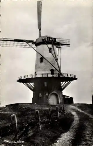 Ak Veere Zeeland Niederlande, Windmühle