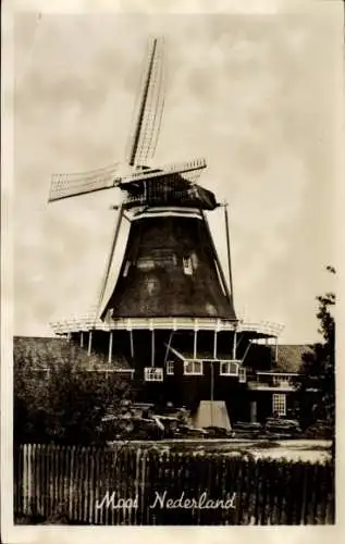 Ak Leiden Südholland Niederlande, Windmühle