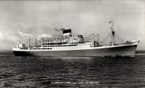 Ak Passagierschiff City of Exeter, Ellerman Lines