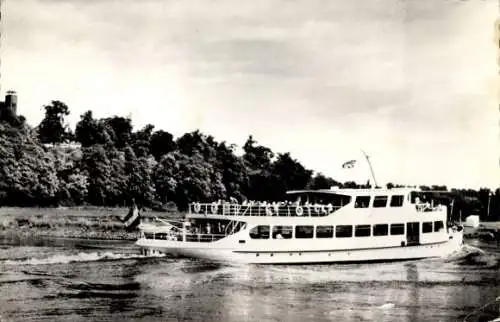 Ak MS Jacqueline auf dem niederländischen Rhein, Reederei E. Heijmen und Soon, Lobith