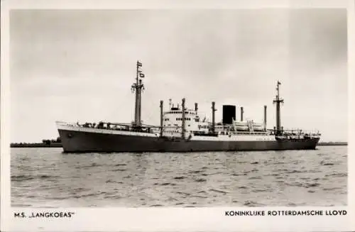 Ak Frachtschiff MS Langkoeas, Koninklijke Rotterdamsche Lloyd, KRL