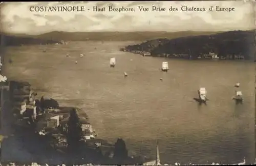 Ak Konstantinopel Istanbul Türkei, Bosporus von den Schlössern von Europa gesehen