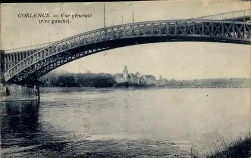 Ak Koblenz am Rhein, Brücke