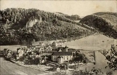 Ak Beuron Württemberg, Blick auf den Ort von Norden aus, Kloster, Wald