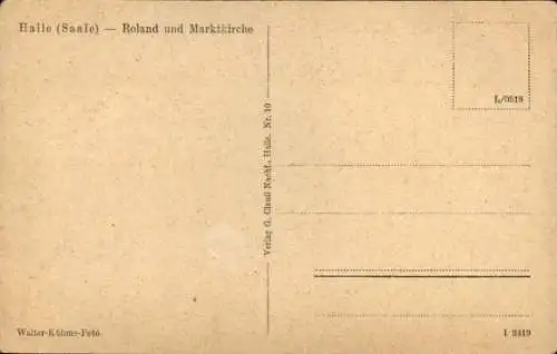 Ak Halle an der Saale, Roland, Marktkirche