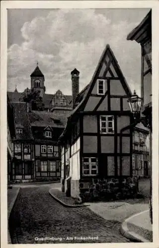 Ak Quedlinburg im Harz, Am Finkenherd, Kirchturm