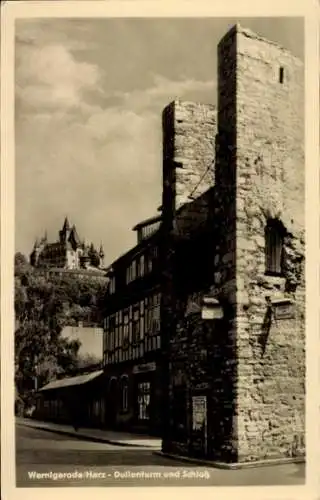 Ak Wernigerode im Harz, Dullenturm, Schloss