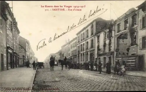 Ak Saint Die Lothringen Vosges, Rue d’Alsace