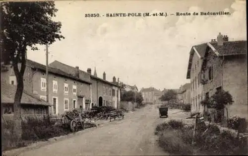 Ak Sainte-Pôle Lothringen Meurthe et Moselle, Route de Badonviller