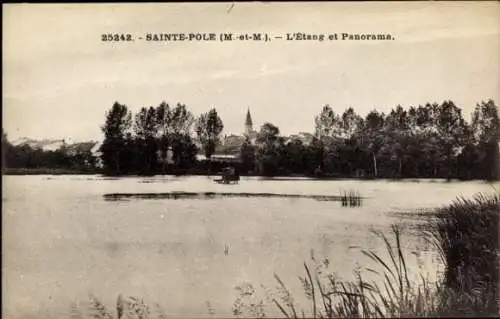 Ak Sainte Pôle Lothringen Meurthe et Moselle, Teichblick