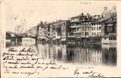 Ak Verdun Meuse, vue sur la Meuse