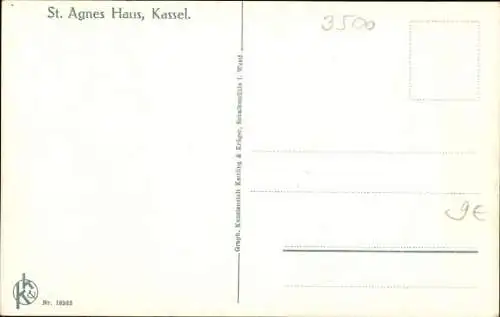 Ak Kassel in Hessen, St. Agnes Haus, Mädchenheim, Wohnzimmer