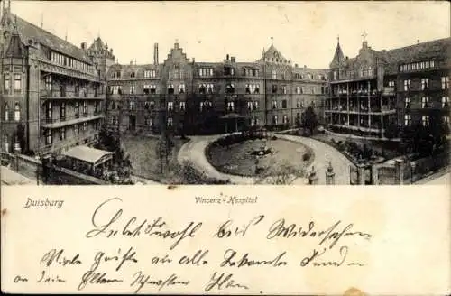 Ak Duisburg im Ruhrgebiet, Vincenz Hospital