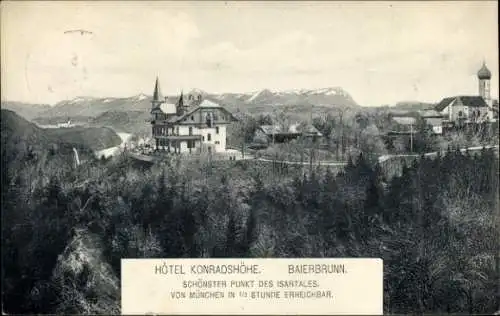 Ak Baierbrunn Oberbayern, Hotel Konradshöhe