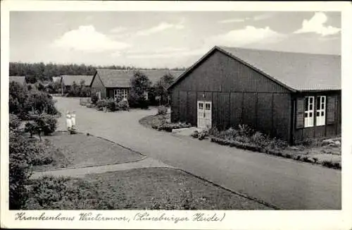 Ak Wintermoor Schneverdingen in der Lüneburger Heide, Krankenhaus