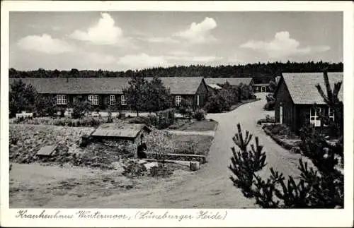 Ak Wintermoor Schneverdingen in der Lüneburger Heide, Krankenhaus