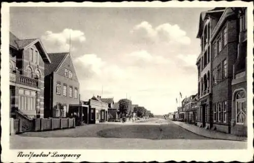 Ak Nordseebad Langeoog Ostfriesland, Straßenansicht