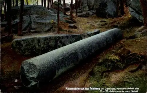 Ak Felsberg im Odenwald Hessen, Riesensäule