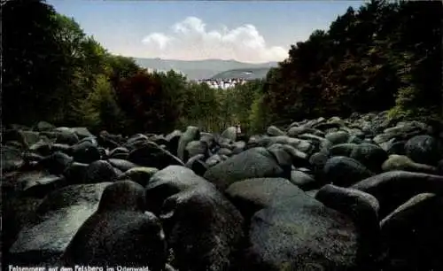 Ak Felsberg im Odenwald Hessen, Felsenmeer