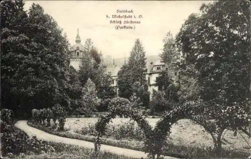 Ak Steinbach Michelstadt im Odenwald, Schloss Fürstenau, Parkseite