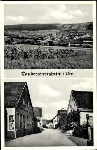 Ak Tauberrettersheim in Unterfranken, Panorama, Straßenansicht