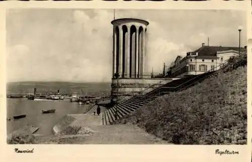 Ak Neuwied am Rhein, Pegelturm