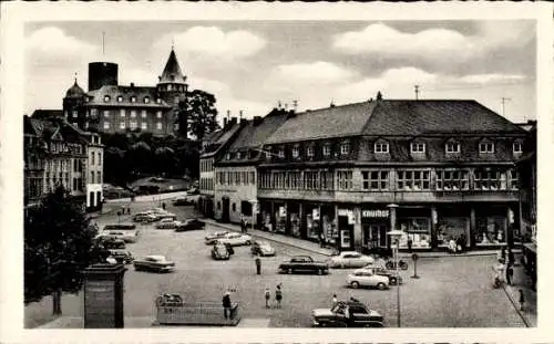 Ak Mayen in der Eifel, Marktplatz, Genovevaburg, Kaufhof